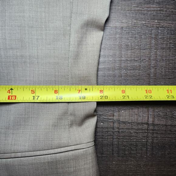 HUGO BOSS Mens Sport Coat Blazer 40R Solid Gray Marzotto Wool Two Button Notch - Picture 14 of 16